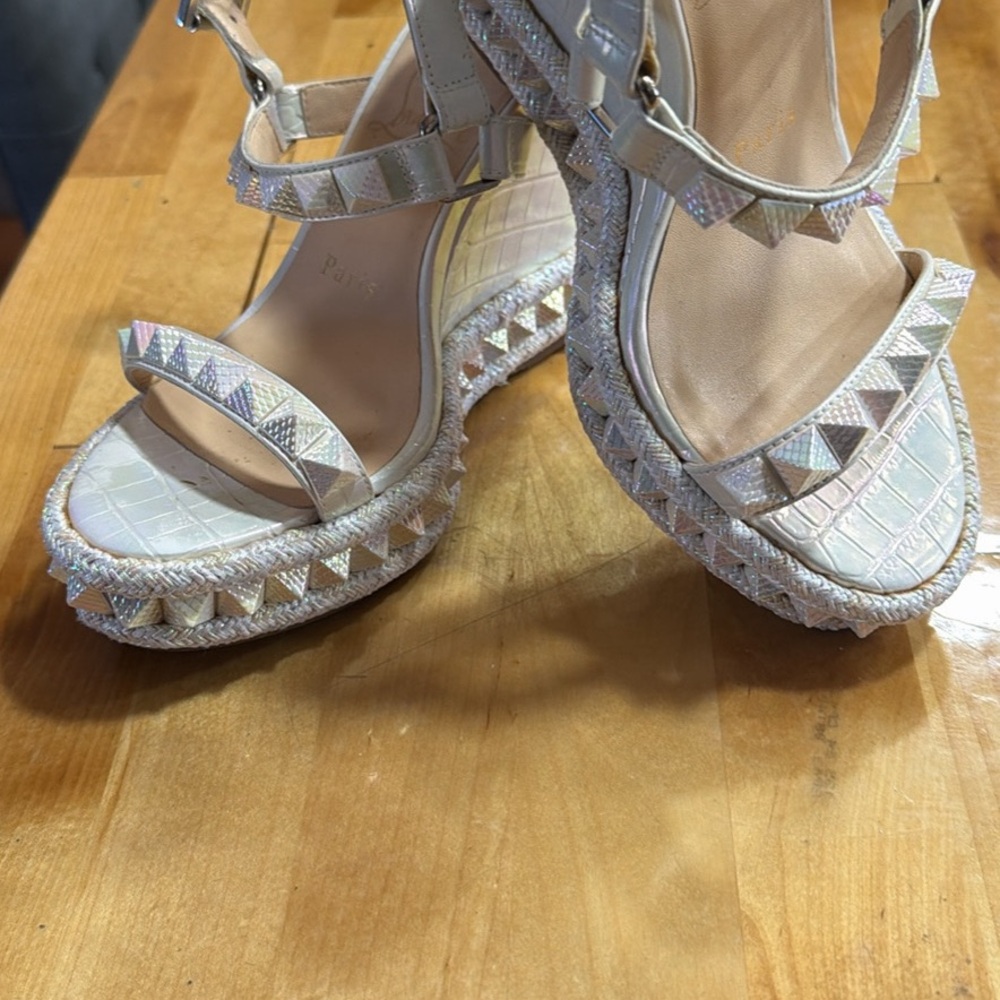 Christian Louboutin Iridescent Studded Sandals